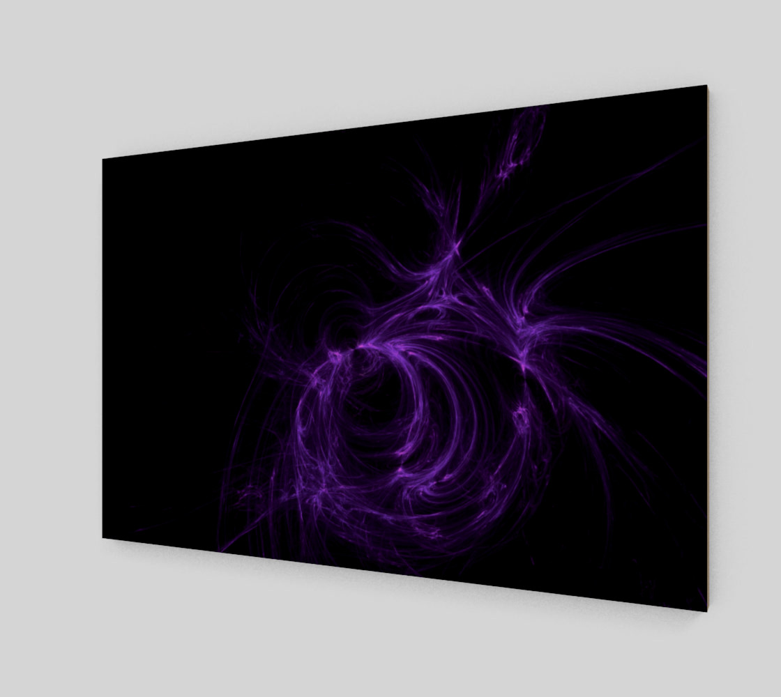 purple fractal wall art preview #2