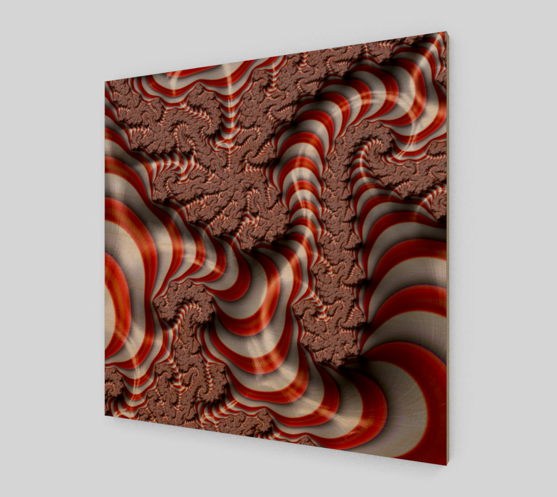 Candy Cane Fractal Wall Art Poster preview #1