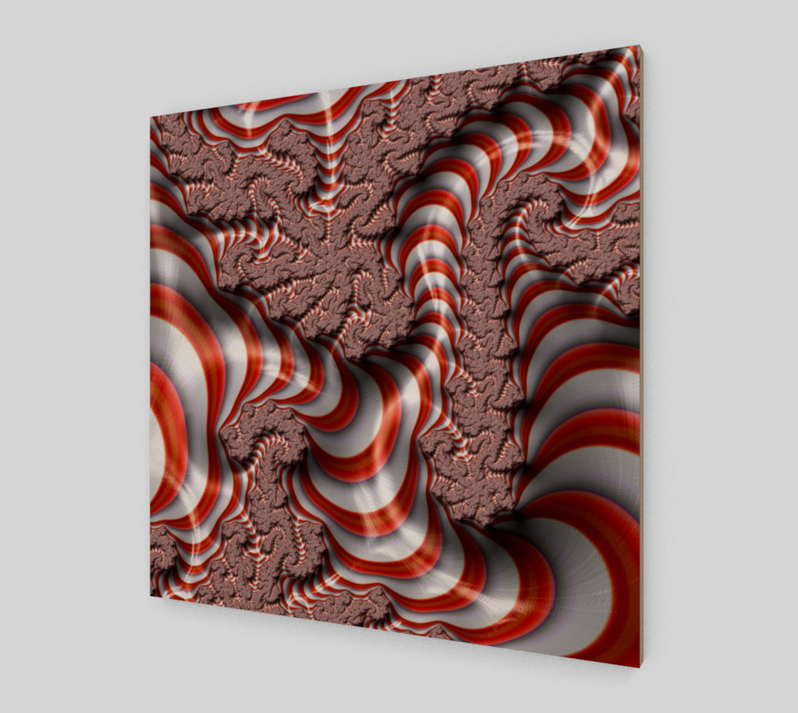 Candy Cane Fractal Wall Art Poster preview #2
