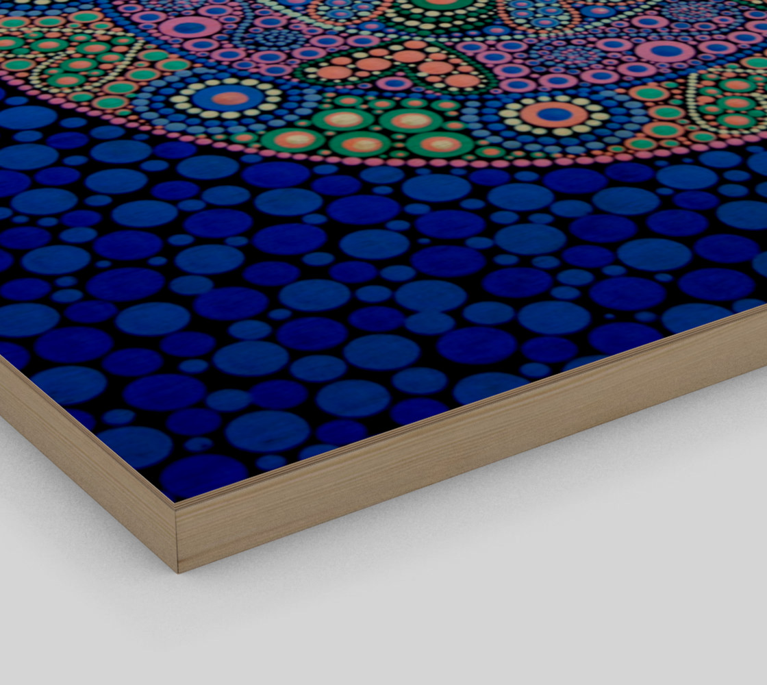 BlinkitArtWoodPrintBlueMandala preview #3