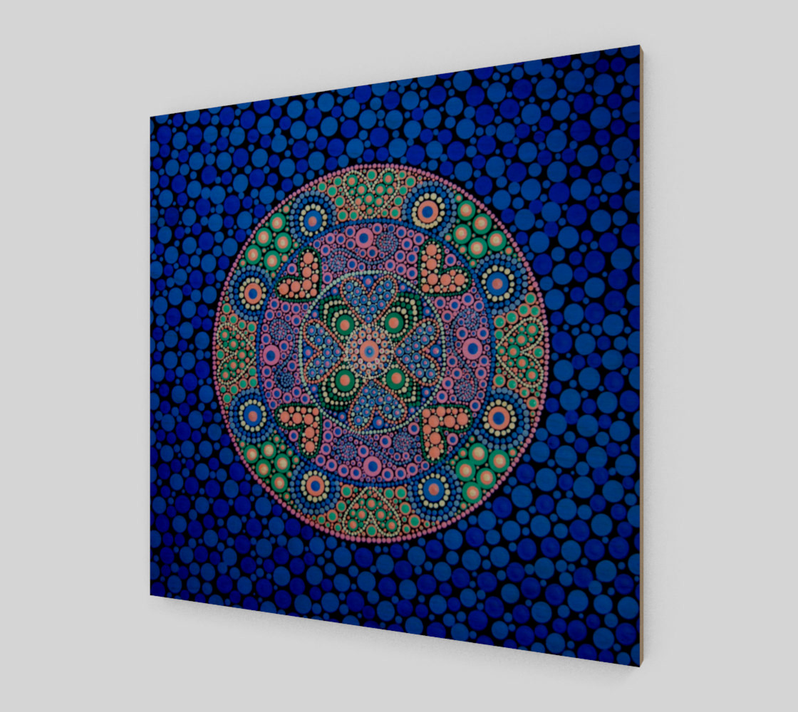 BlinkitArtWoodPrintBlueMandala preview #1
