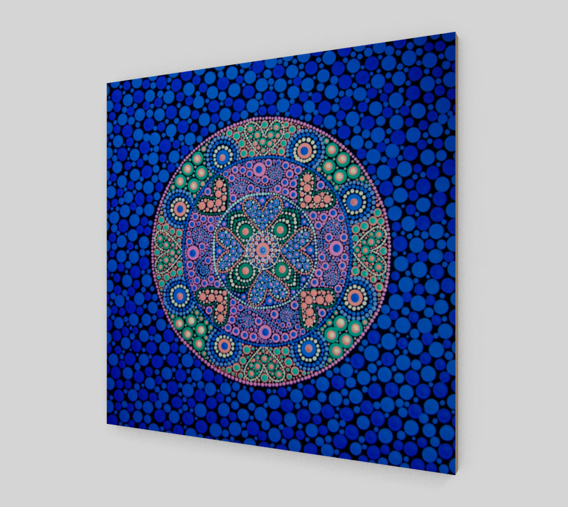 BlinkitArtWoodPrintBlueMandala preview #2