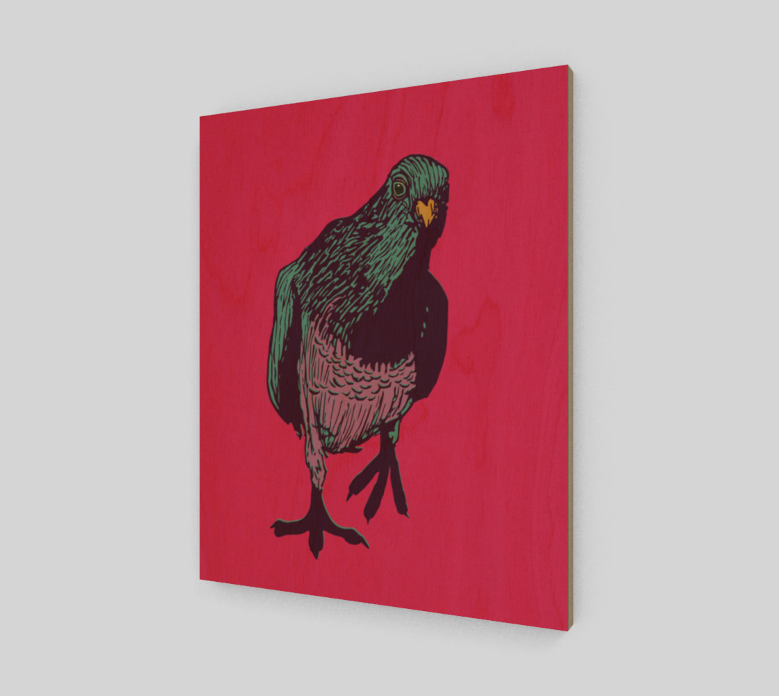 16"x20" Poster - Curious Pigeon in Bright preview #1