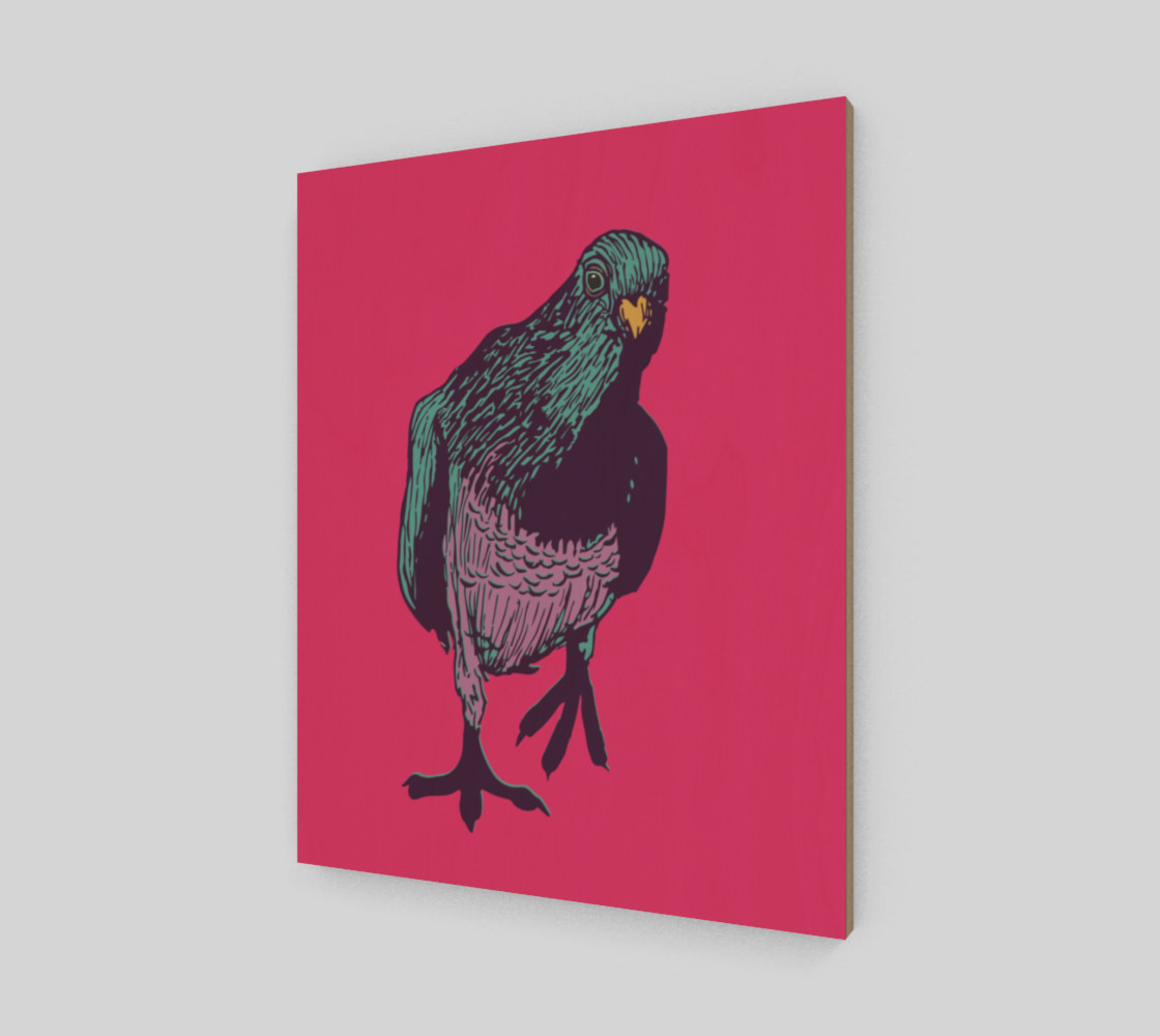 16"x20" Poster - Curious Pigeon in Bright preview #2