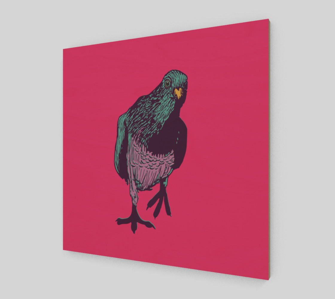 1:1 Art Print - Curious Pigeon in Bright preview #2