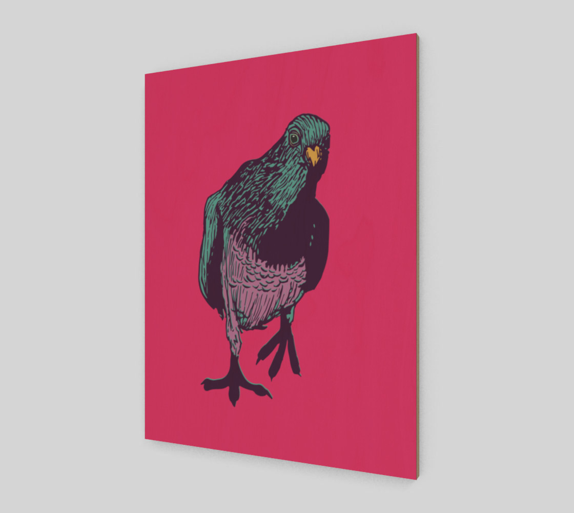 3:4 Art Print - Curious Pigeon in Bright preview #2