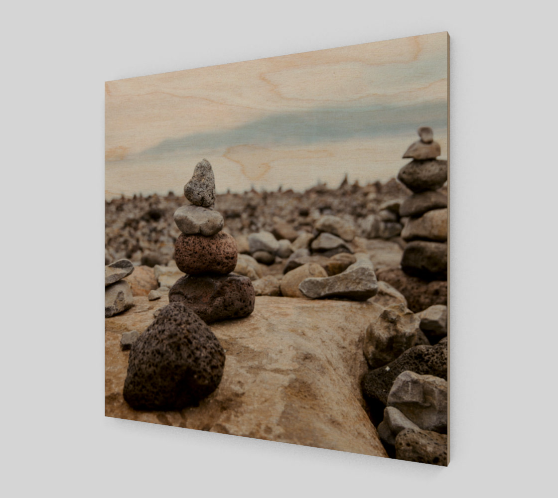 Aperçu de Zen Stones On Beach Wall Art #1