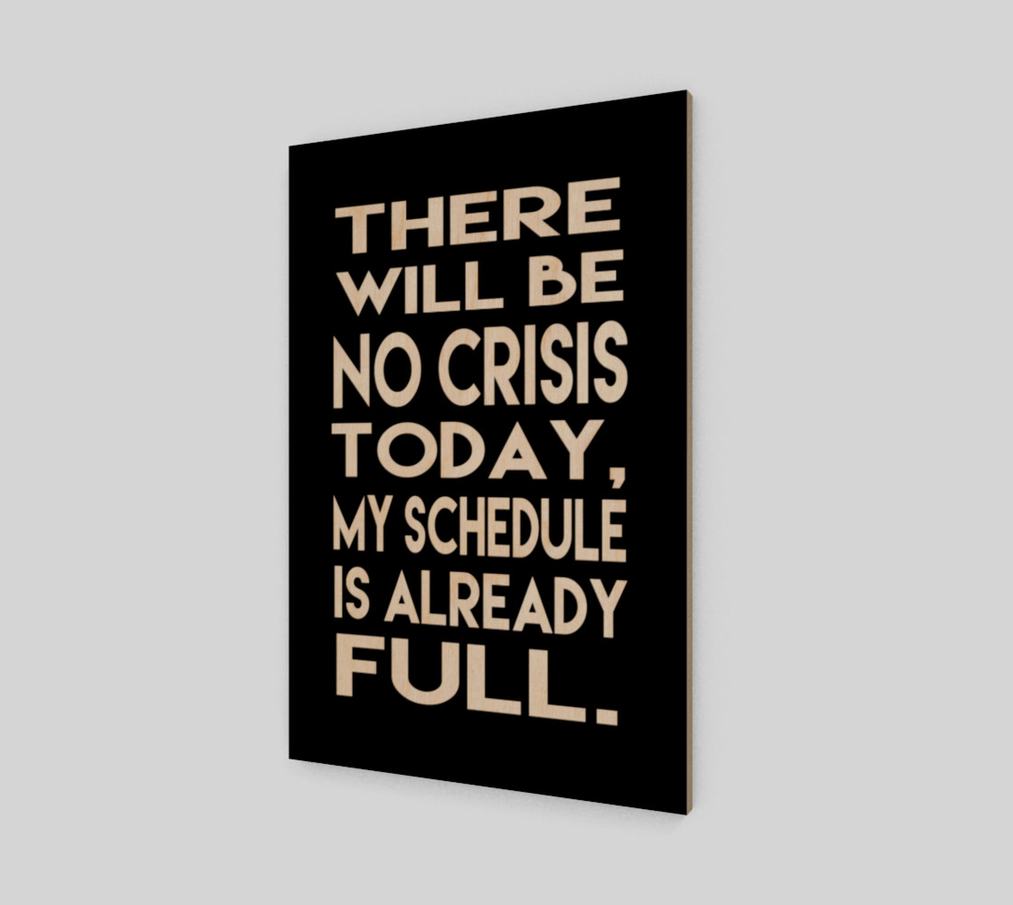 There will be no crisis today preview #1