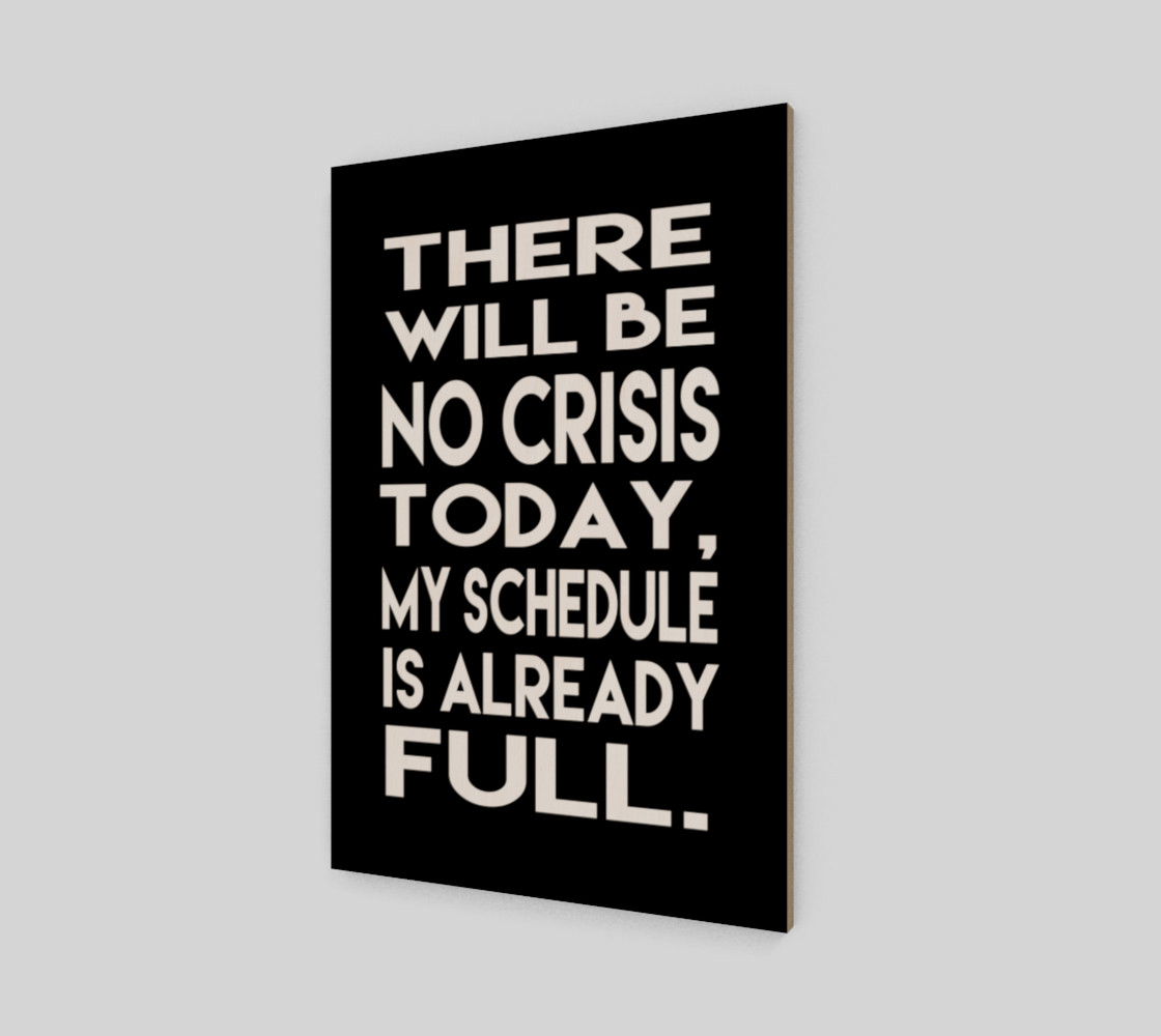There will be no crisis today preview #2