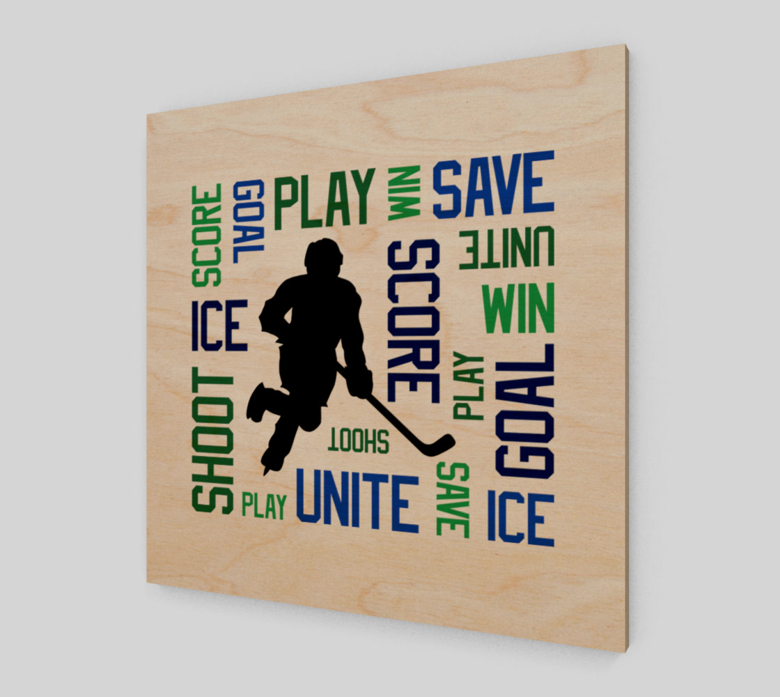 For the Love of Hockey - Blue and Green Print Miniature #2