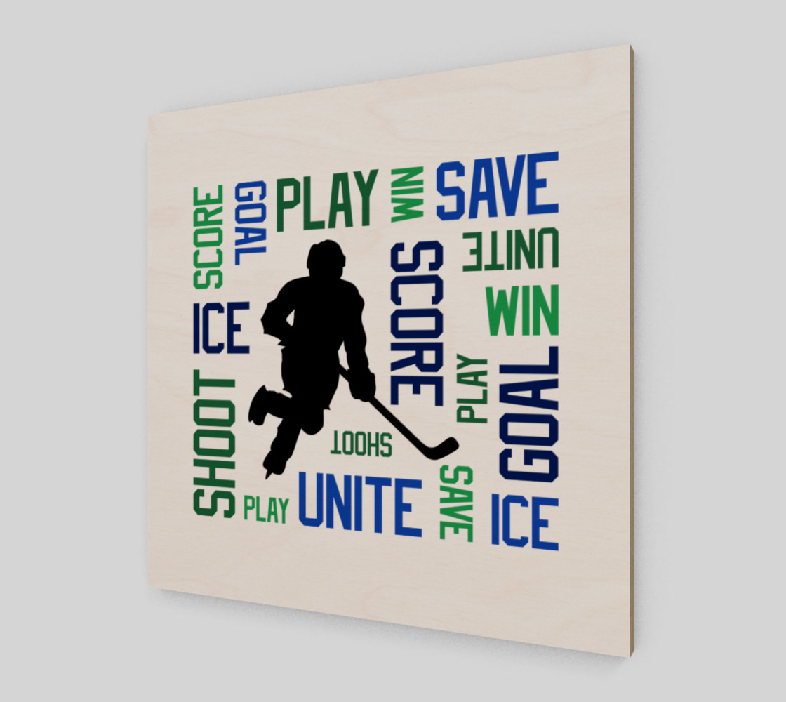 For the Love of Hockey - Blue and Green Print Miniature #3