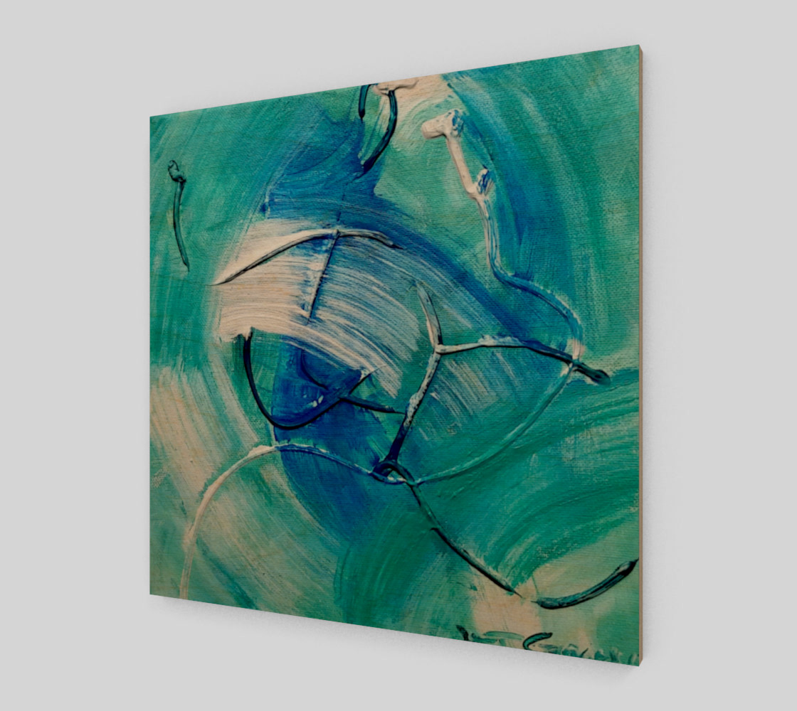 Sea Green Abstract Painting by Janet Gervers preview #1