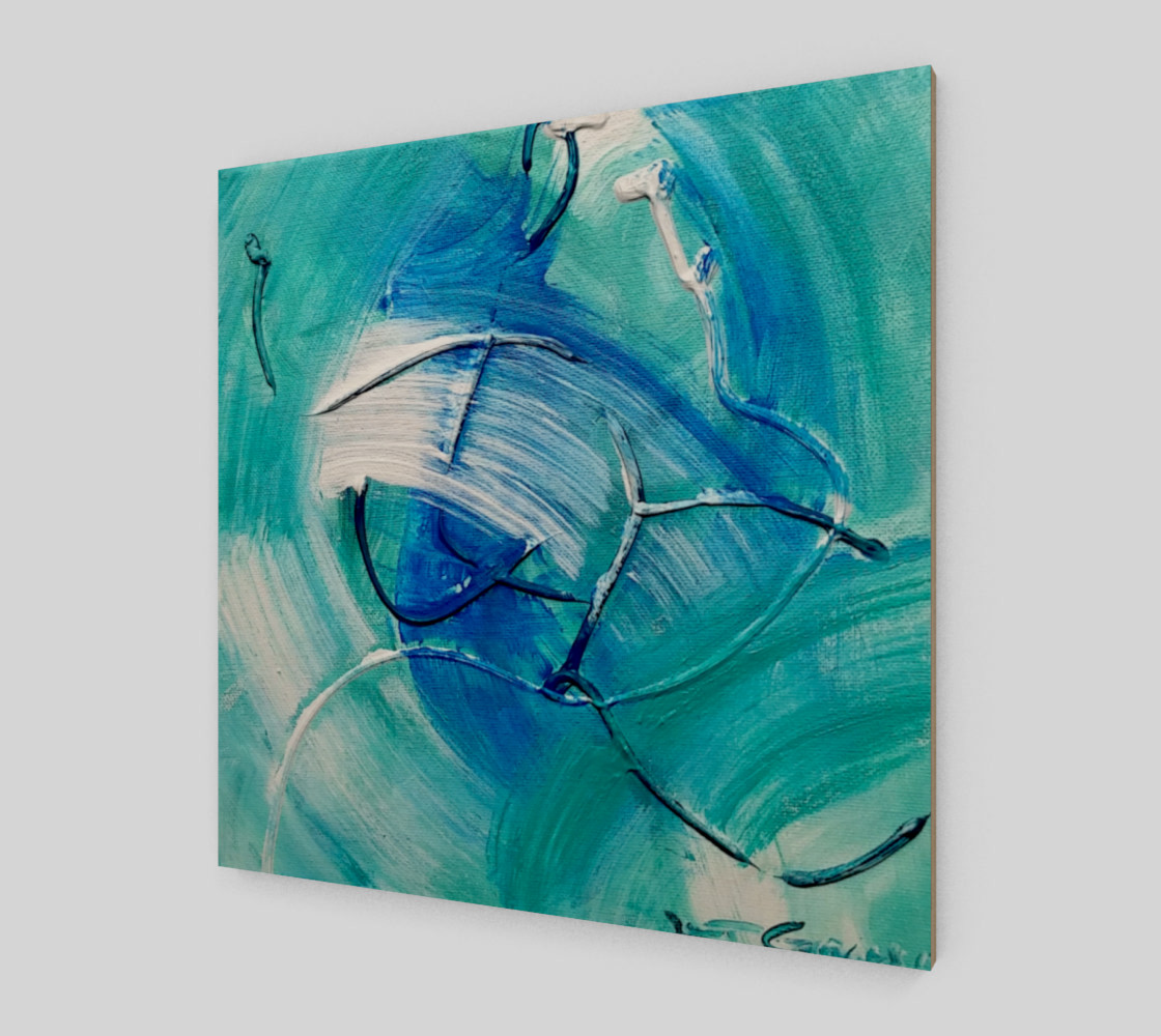 Sea Green Abstract Painting by Janet Gervers preview #2