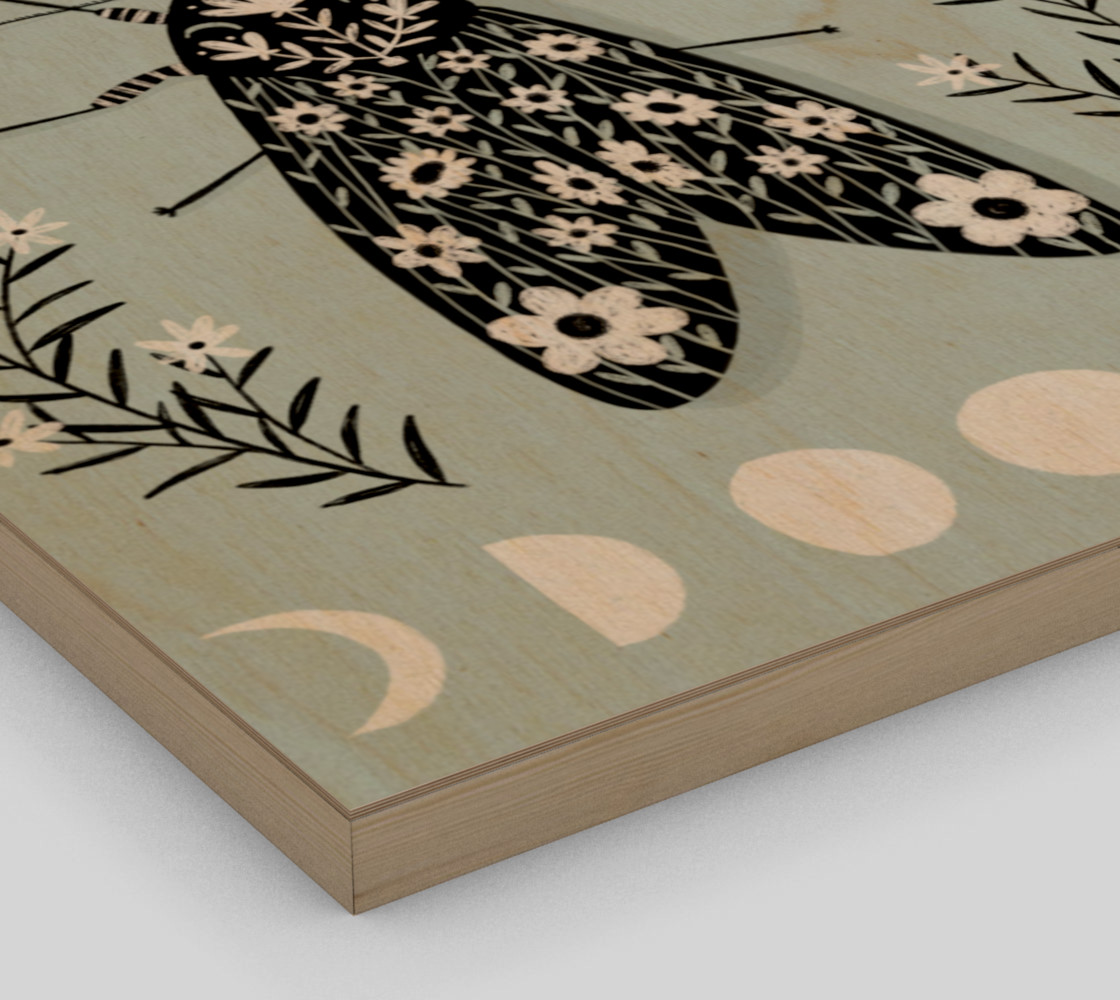 Moon Moth Art Print 16 x 20 preview #3