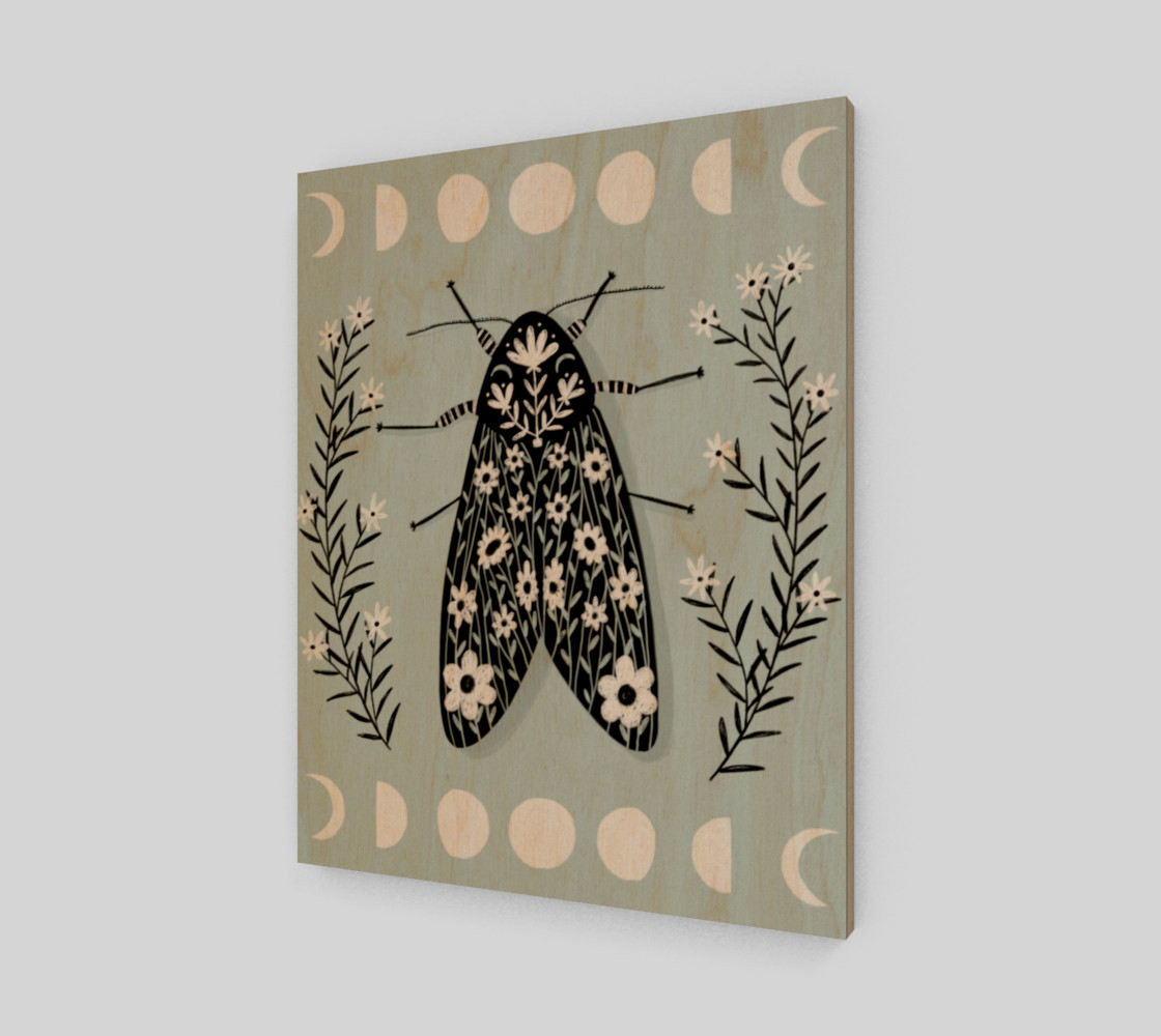 Moon Moth Art Print 16 x 20 preview #1