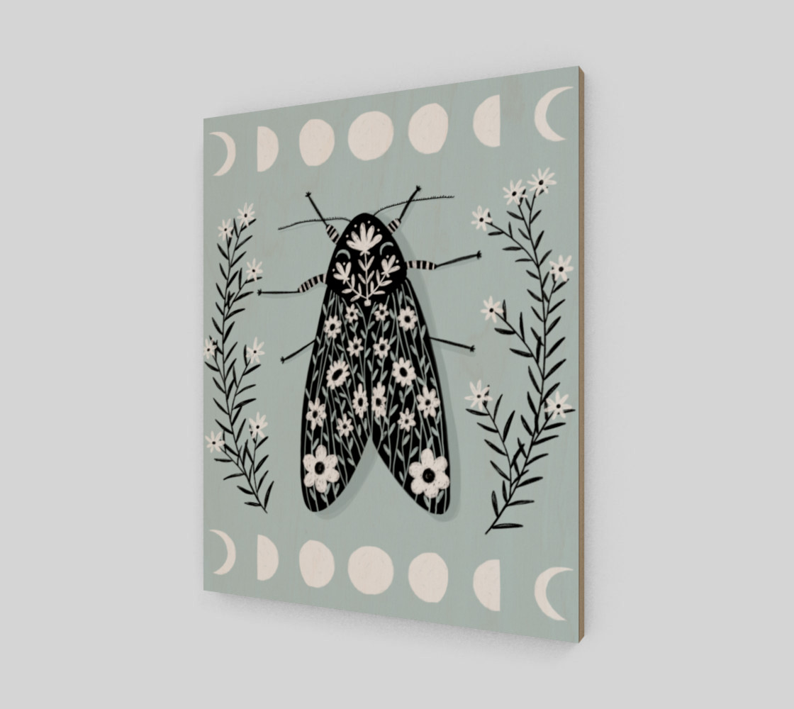Moon Moth Art Print 16 x 20 preview #2
