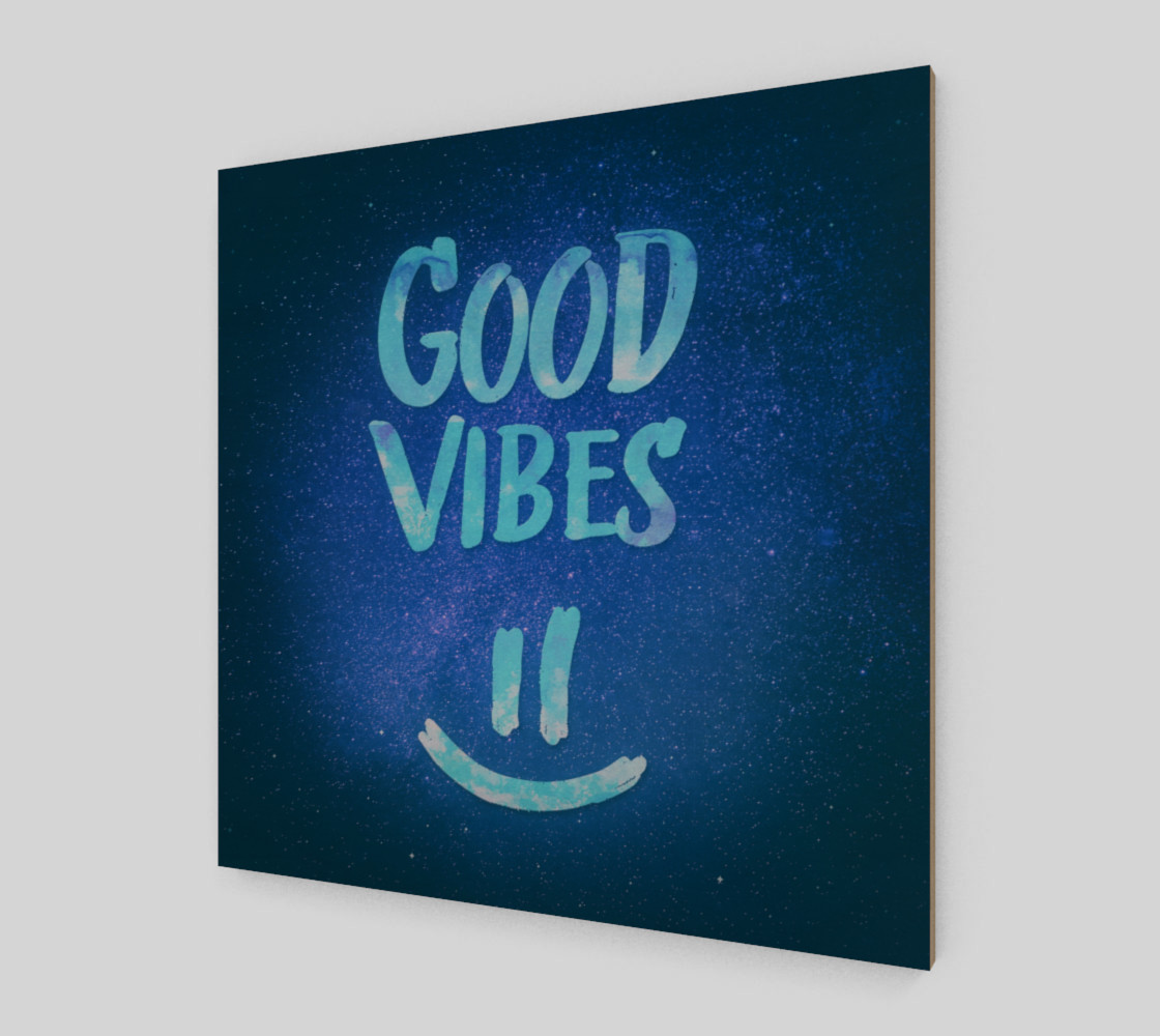 Good Vibes - Funny Smiley Statement / Happy Face (Blue Stars Edit) thumbnail #3