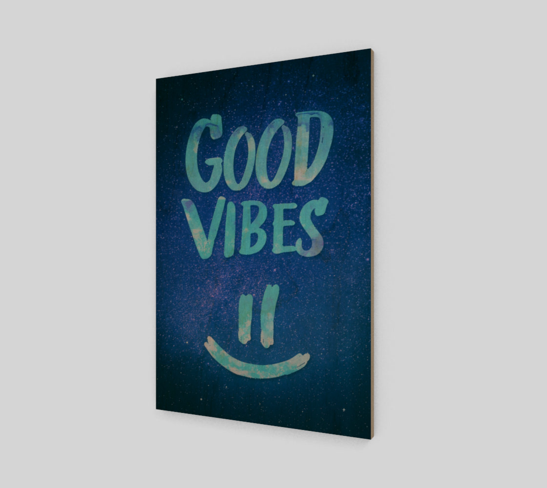 Good Vibes - Funny Smiley Statement / Happy Face (Blue Stars Edit) preview #1