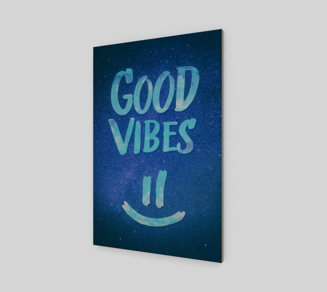 Good Vibes - Funny Smiley Statement / Happy Face (Blue Stars Edit) thumbnail #3