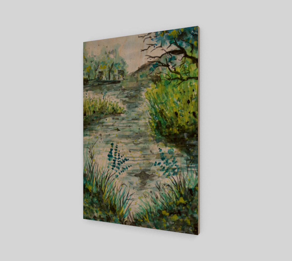 A Walk Along the Lake Watercolor preview #1