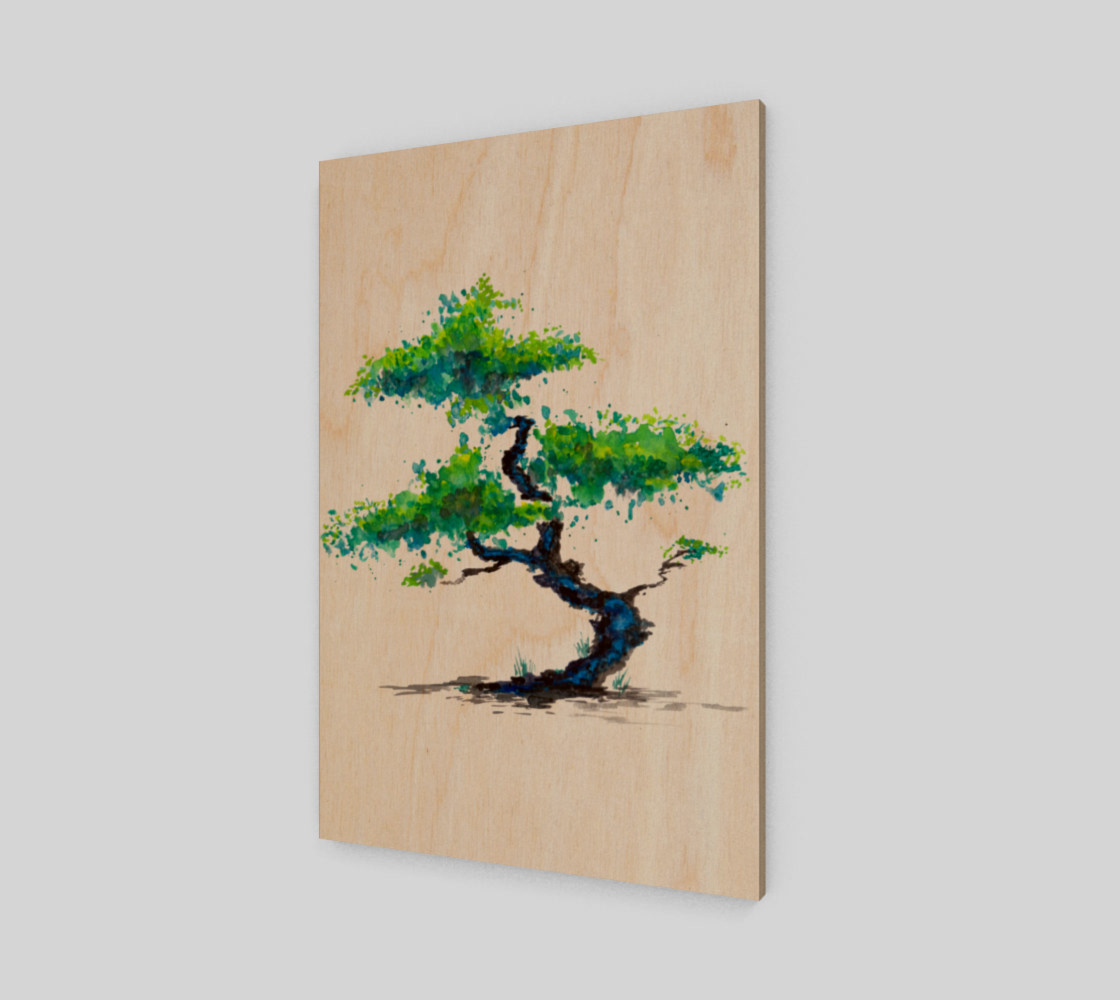 Blue Bonsai Watercolor preview #1