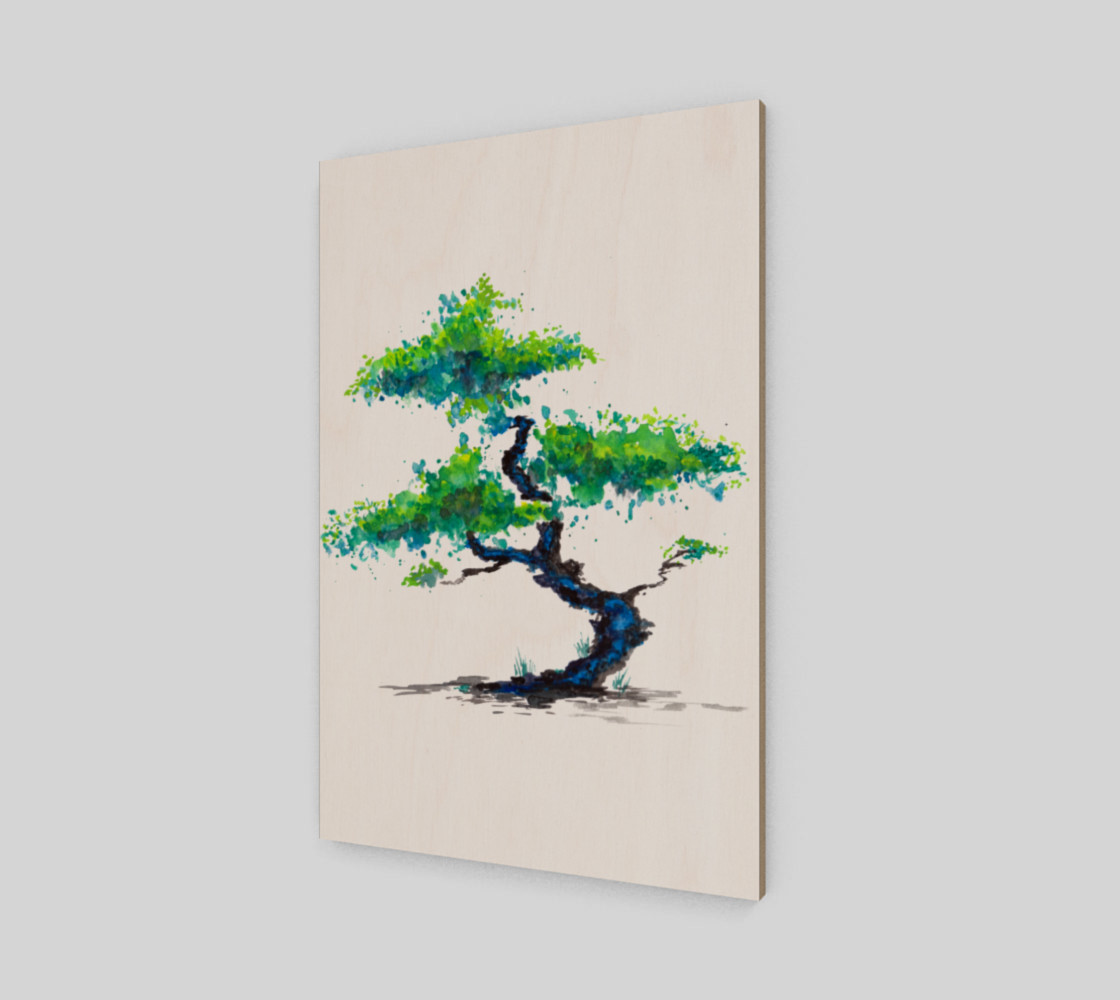 Blue Bonsai Watercolor preview #2