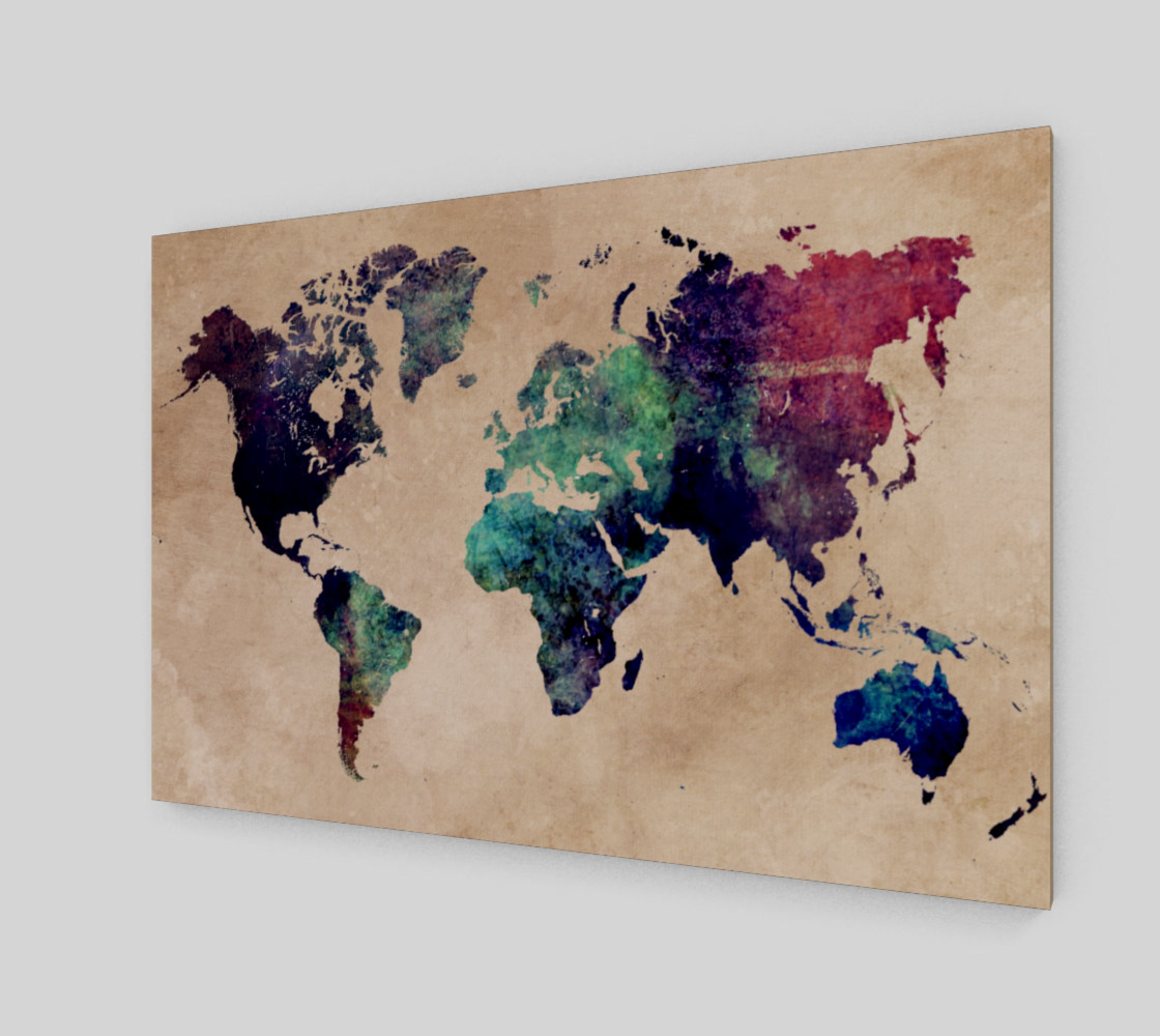 World Map 1 art print preview #2