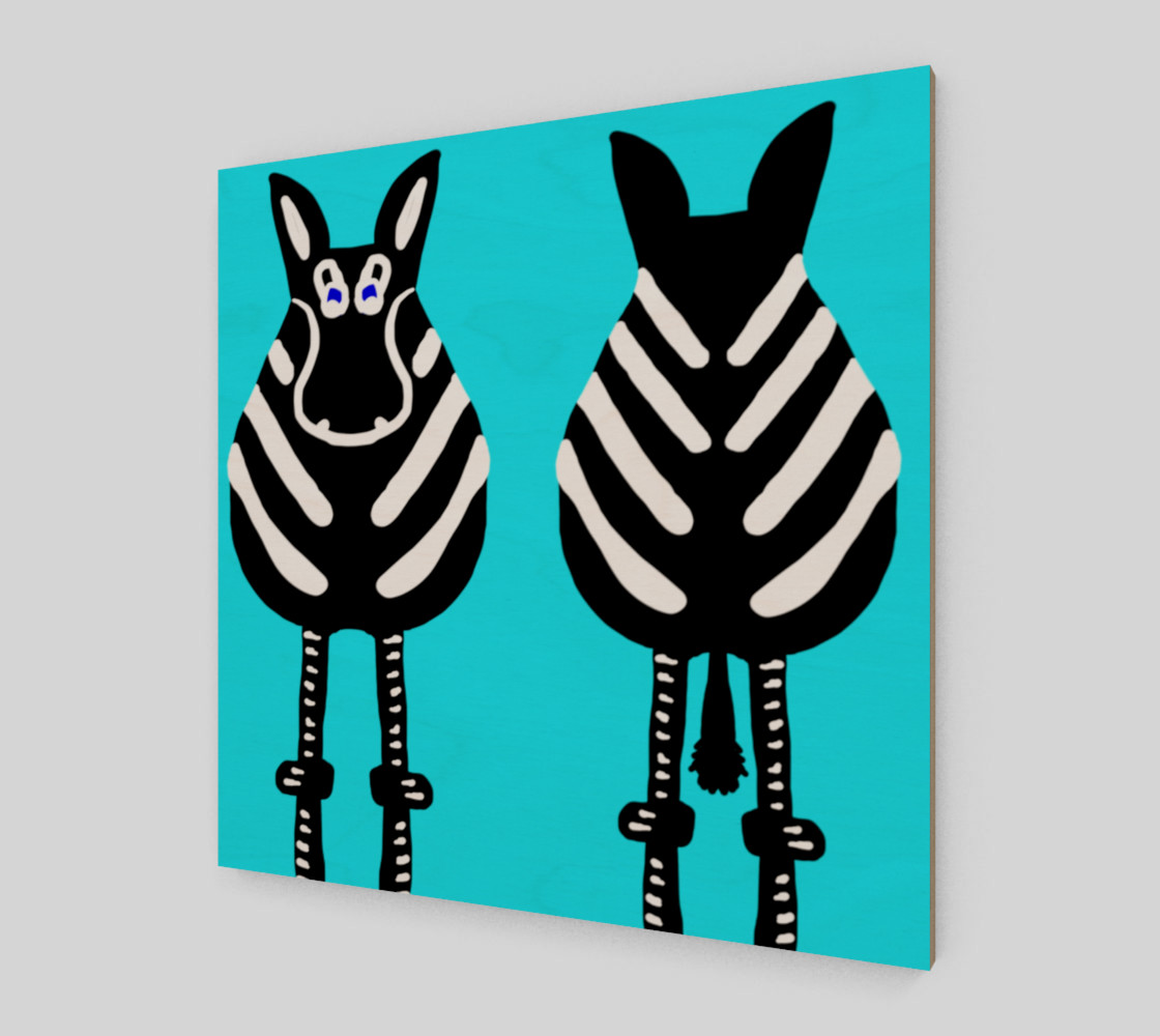 Zebra Both Ends Wall Art 12" x 12" preview #2