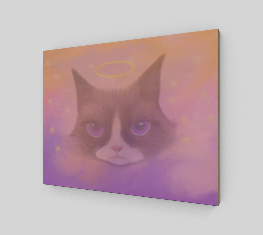 Cosmic Cat Wall Art 14" x 11" preview #2