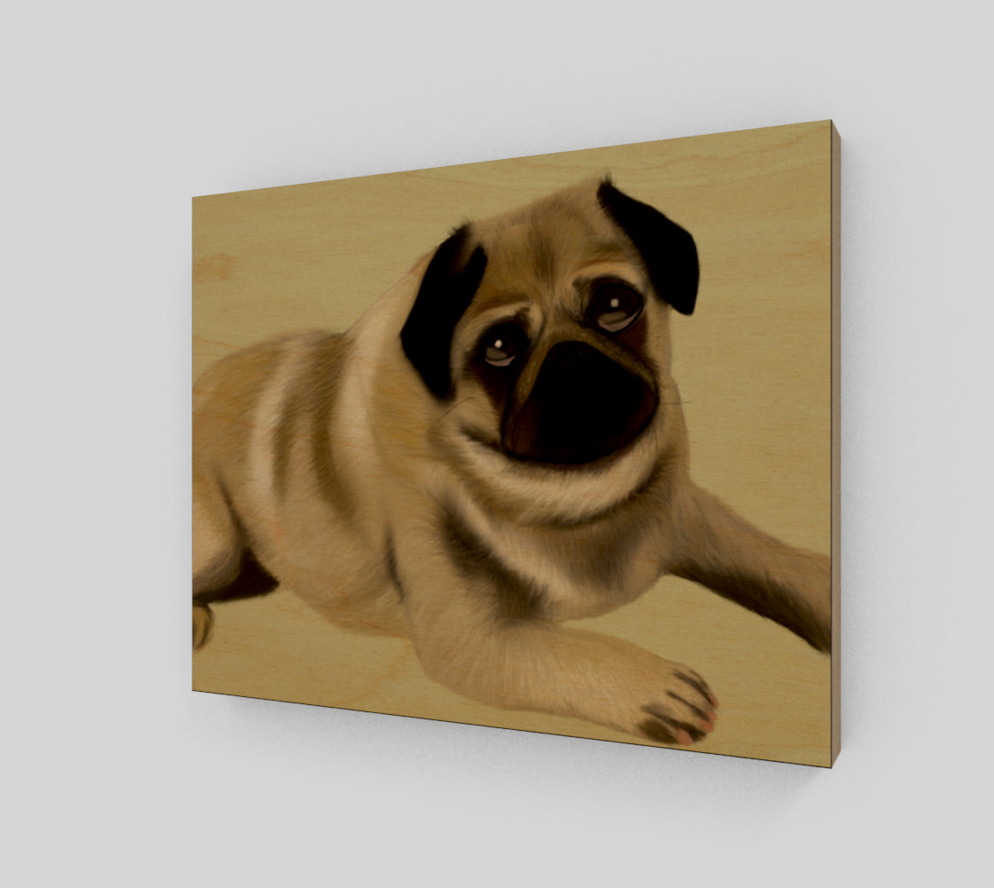 Pug Love Wall Art 10" x 8" preview #1