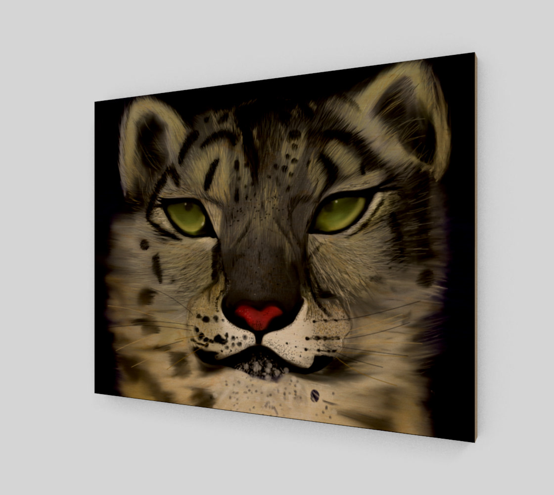 Snow Leopard Wall Art 20" x 16" preview #1