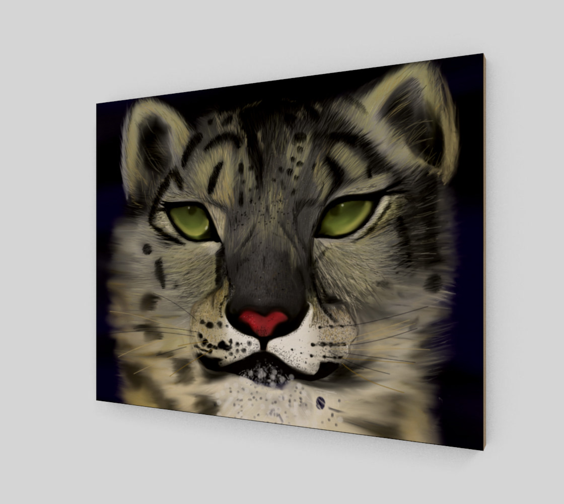 Snow Leopard Wall Art 20" x 16" preview #2
