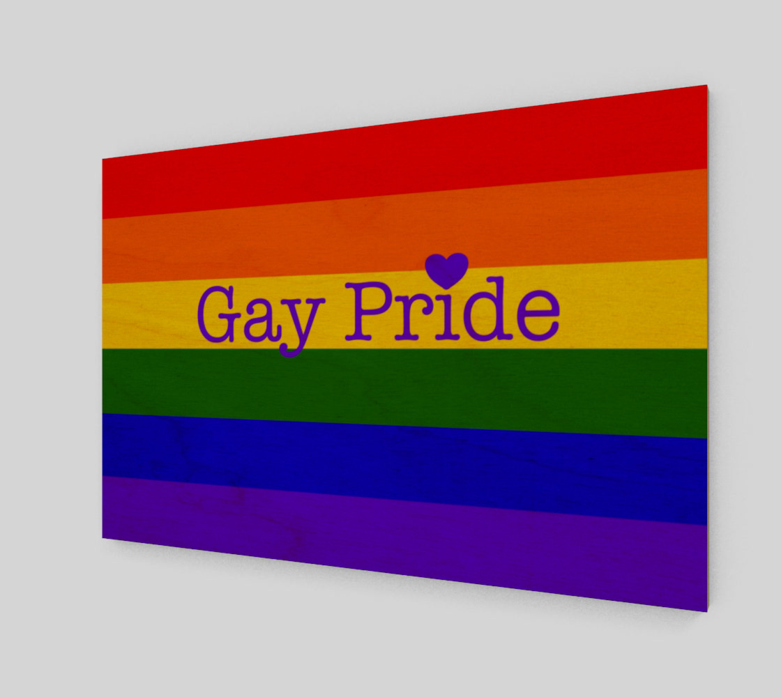 Gay Pride Love Wall Art 12" x 8" preview #1