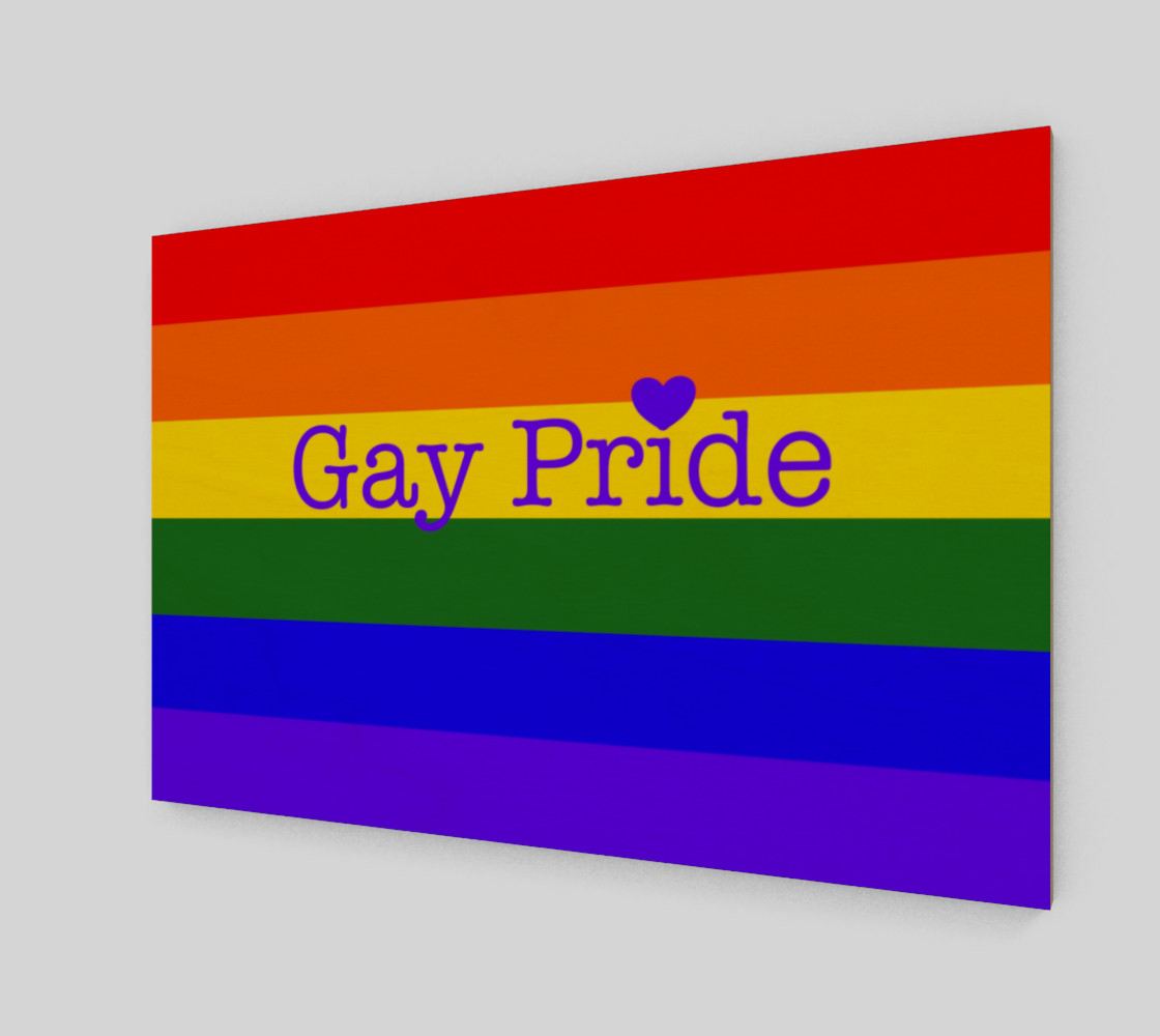 Gay Pride Love Wall Art 12" x 8" preview #2