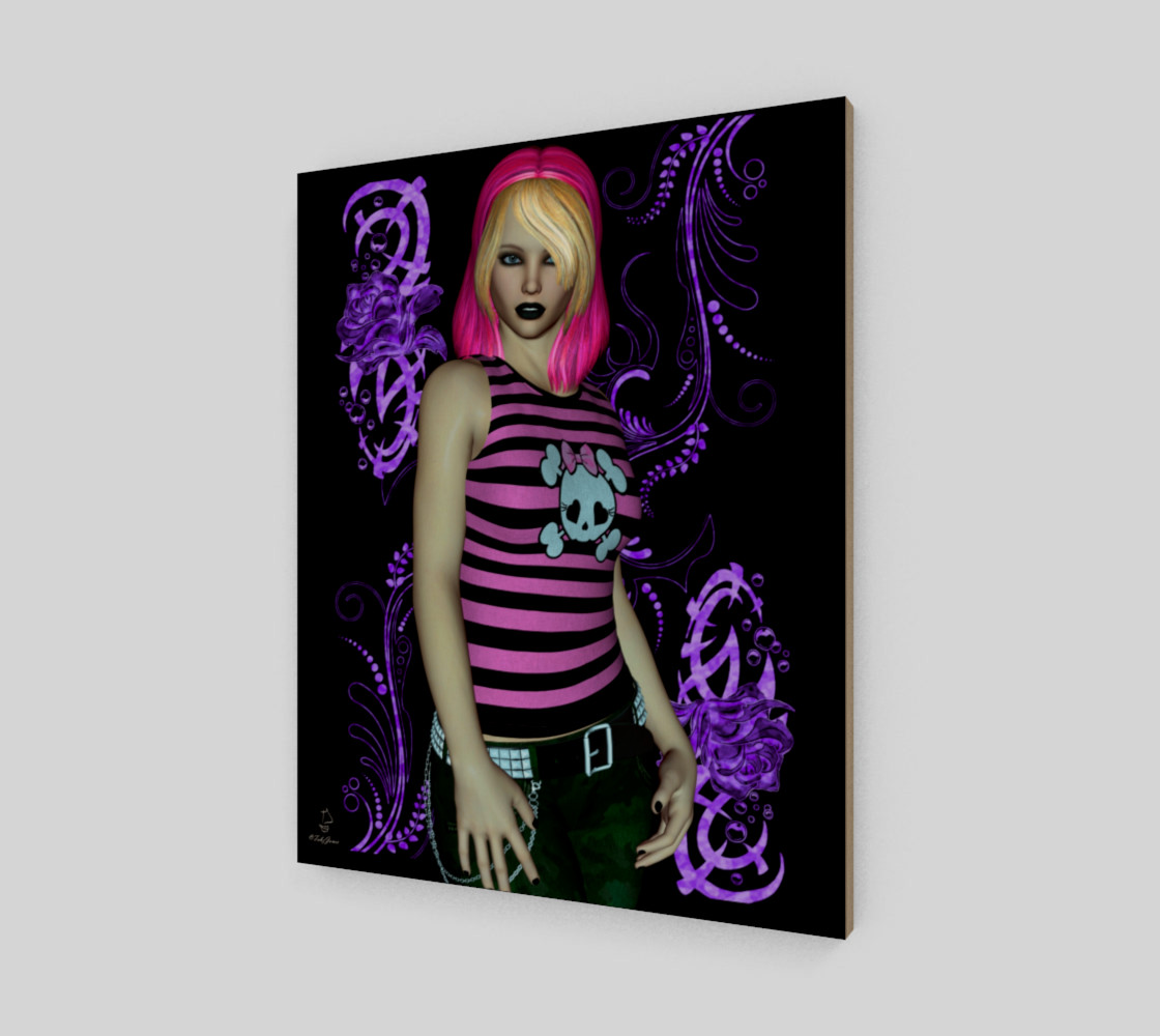 Aperçu de Hot Pink Fantasy Goth Pinup by Tabz Jones #2