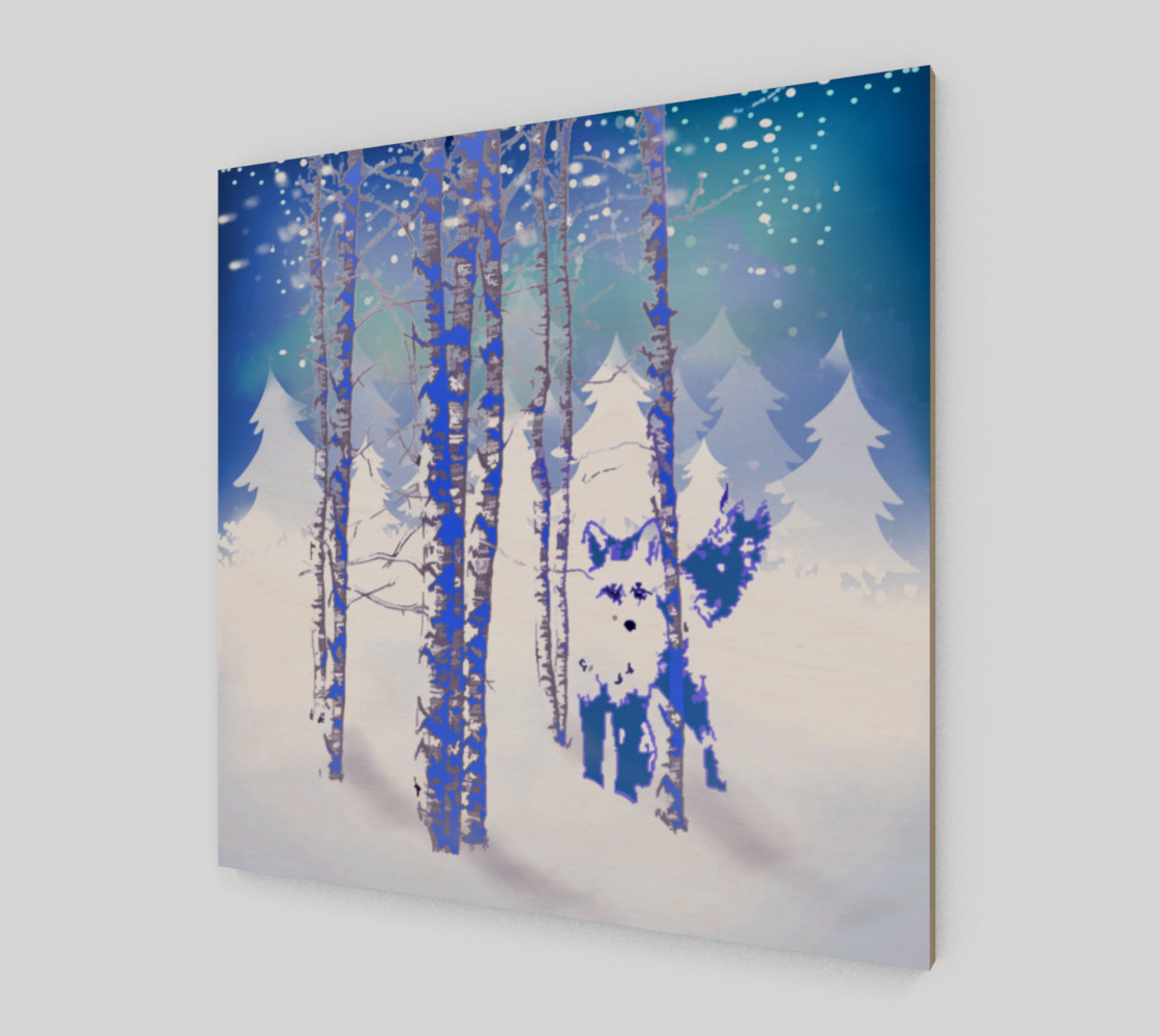 Blue Winter Snow Forest Fox Animal Foxes preview #2