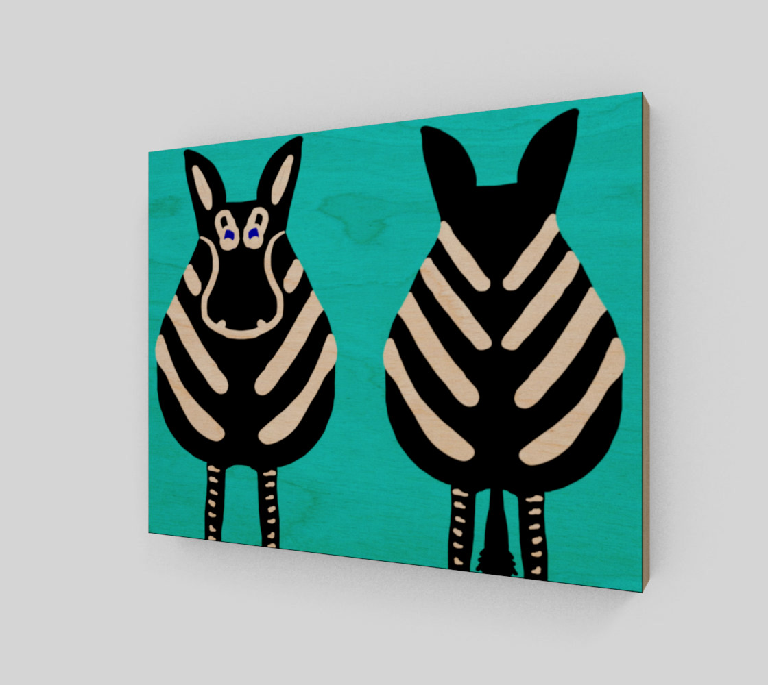 Zebra Both Ends Wall Art 10" x 8" preview #1