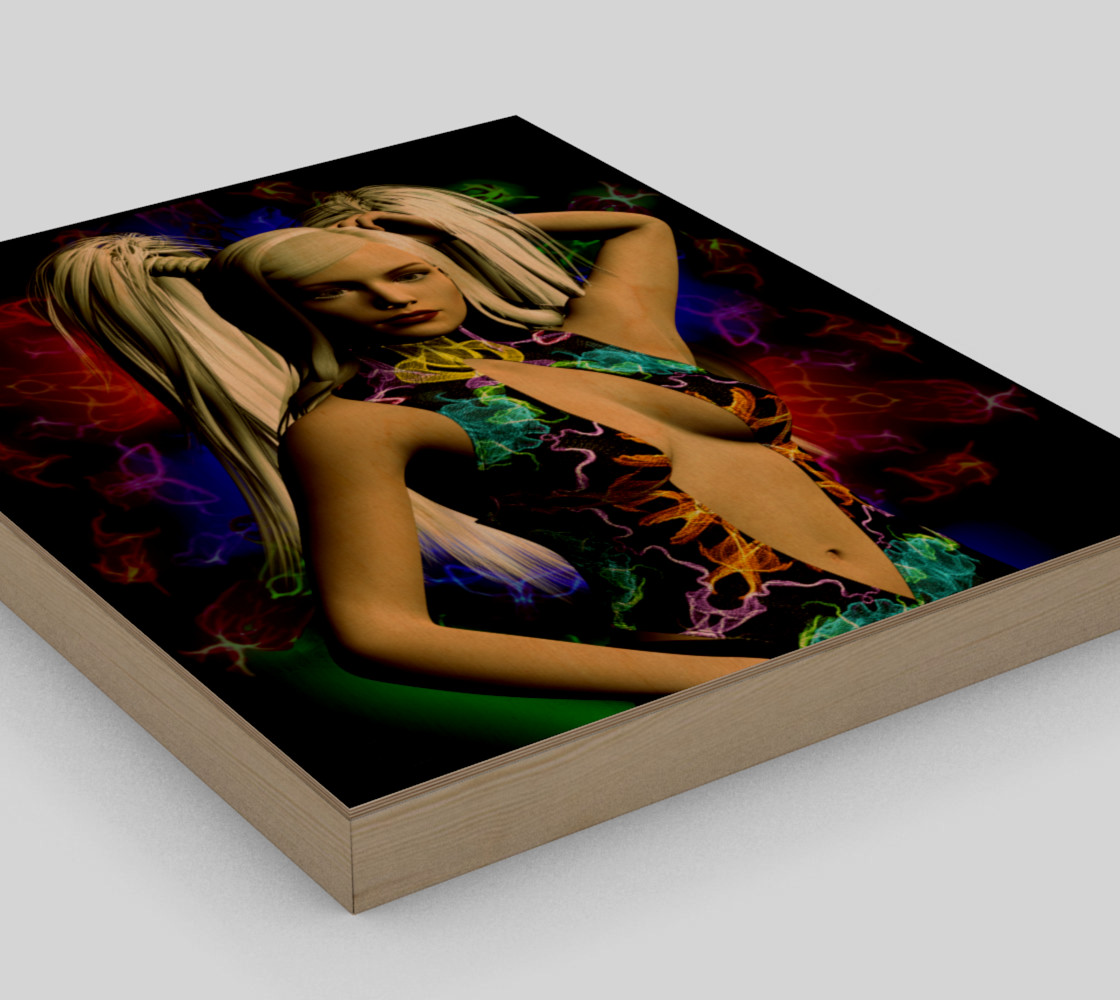 Electric Rainbow fantasy art pinup by tabz Jones preview #3