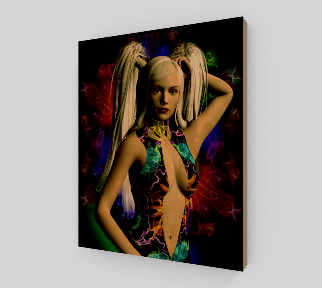 Electric Rainbow fantasy art pinup by tabz Jones preview #1