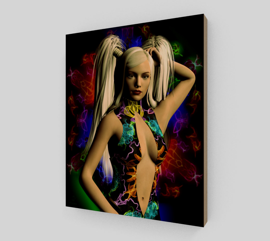 Electric Rainbow fantasy art pinup by tabz Jones preview #2
