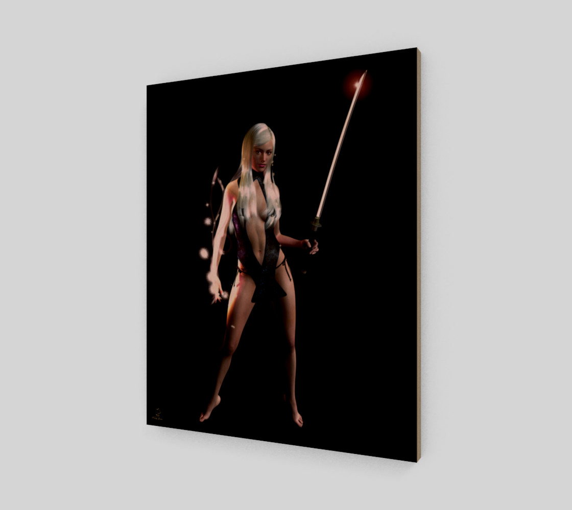 Aperçu de Mage with Sword Fantasy Art Print by Tabz Jones #1