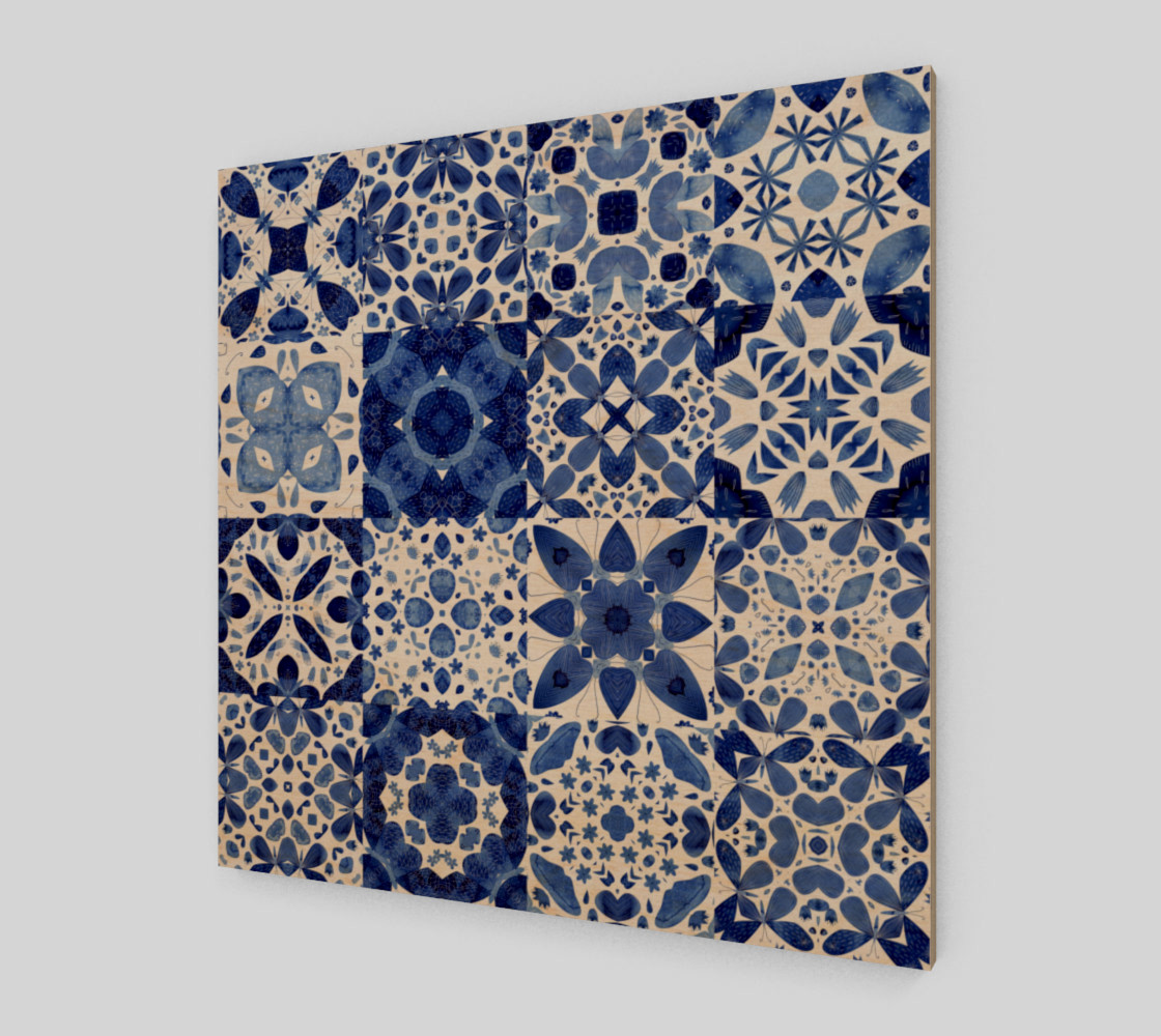 Aperçu de Indigo Watercolor Tiles #1