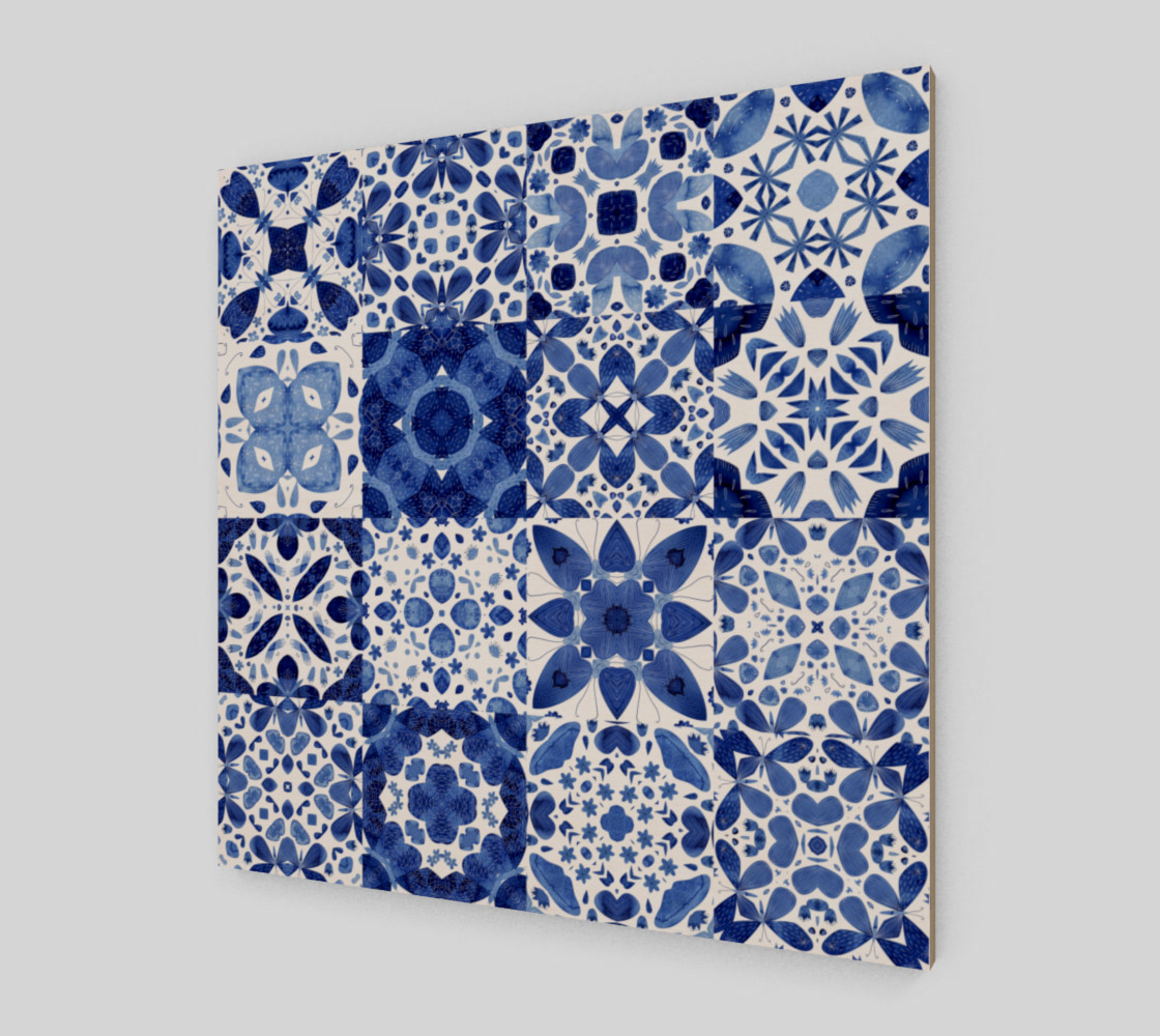 Aperçu de Indigo Watercolor Tiles #2