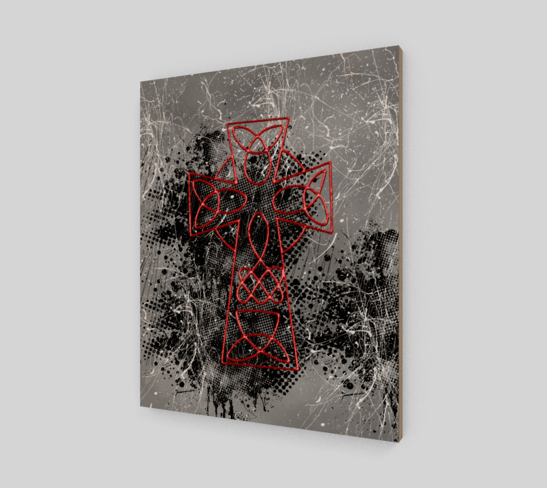 Aperçu de Grunge Cross Gothic Art Print by Tabz Jones #2