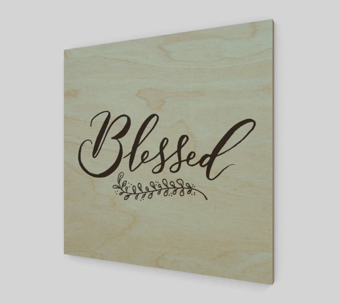 Aperçu de Blessed Wall Art with Robins Egg Blue #1