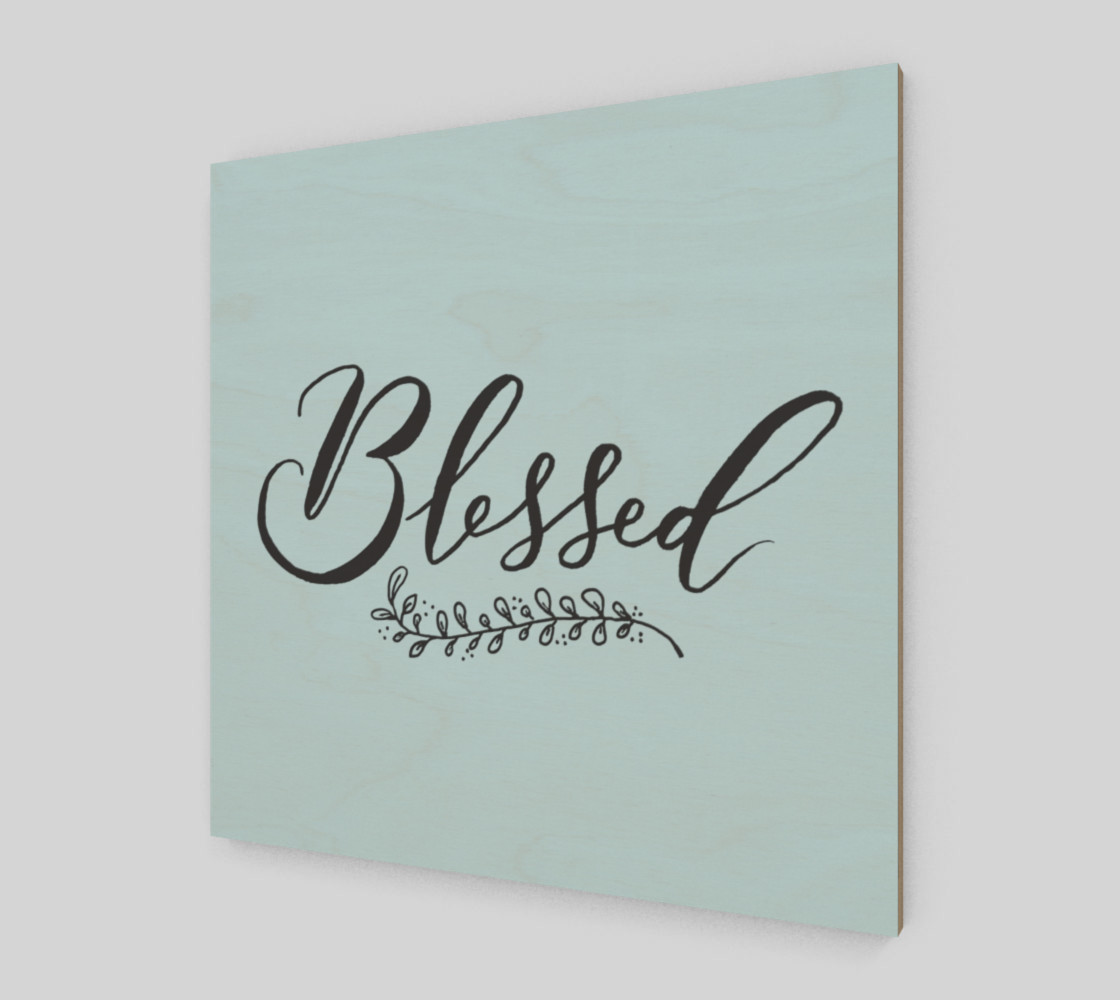 Aperçu de Blessed Wall Art with Robins Egg Blue #2