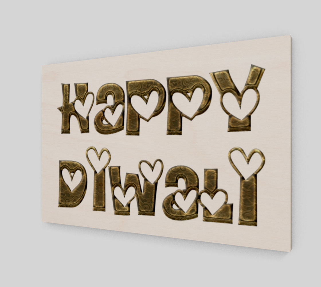 Aperçu de Festival of Lights Happy Diwali Greeting Typography Art Print #2