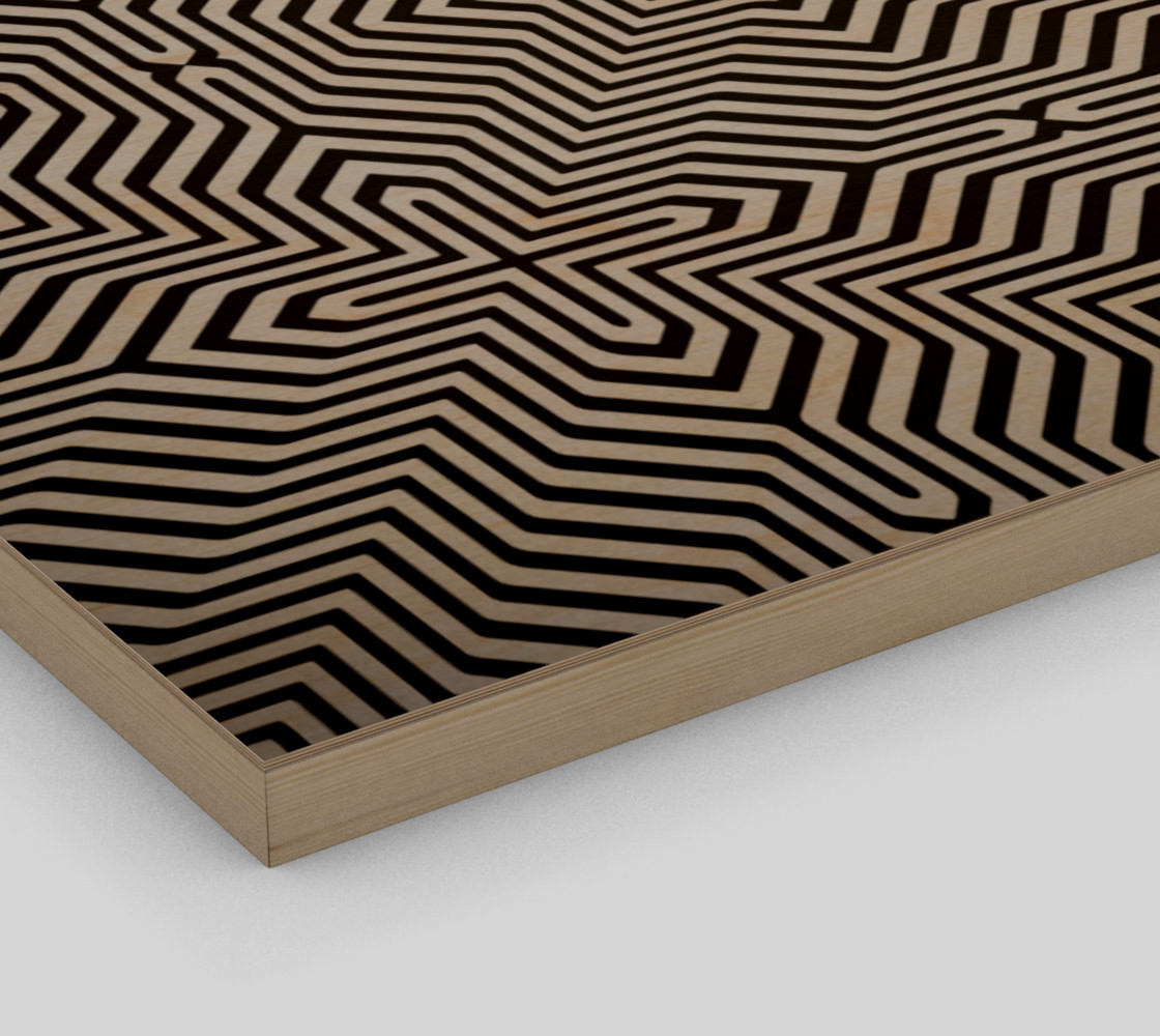 Minimal Geometrical Optical Illusion Style Pattern in Black & White preview #3