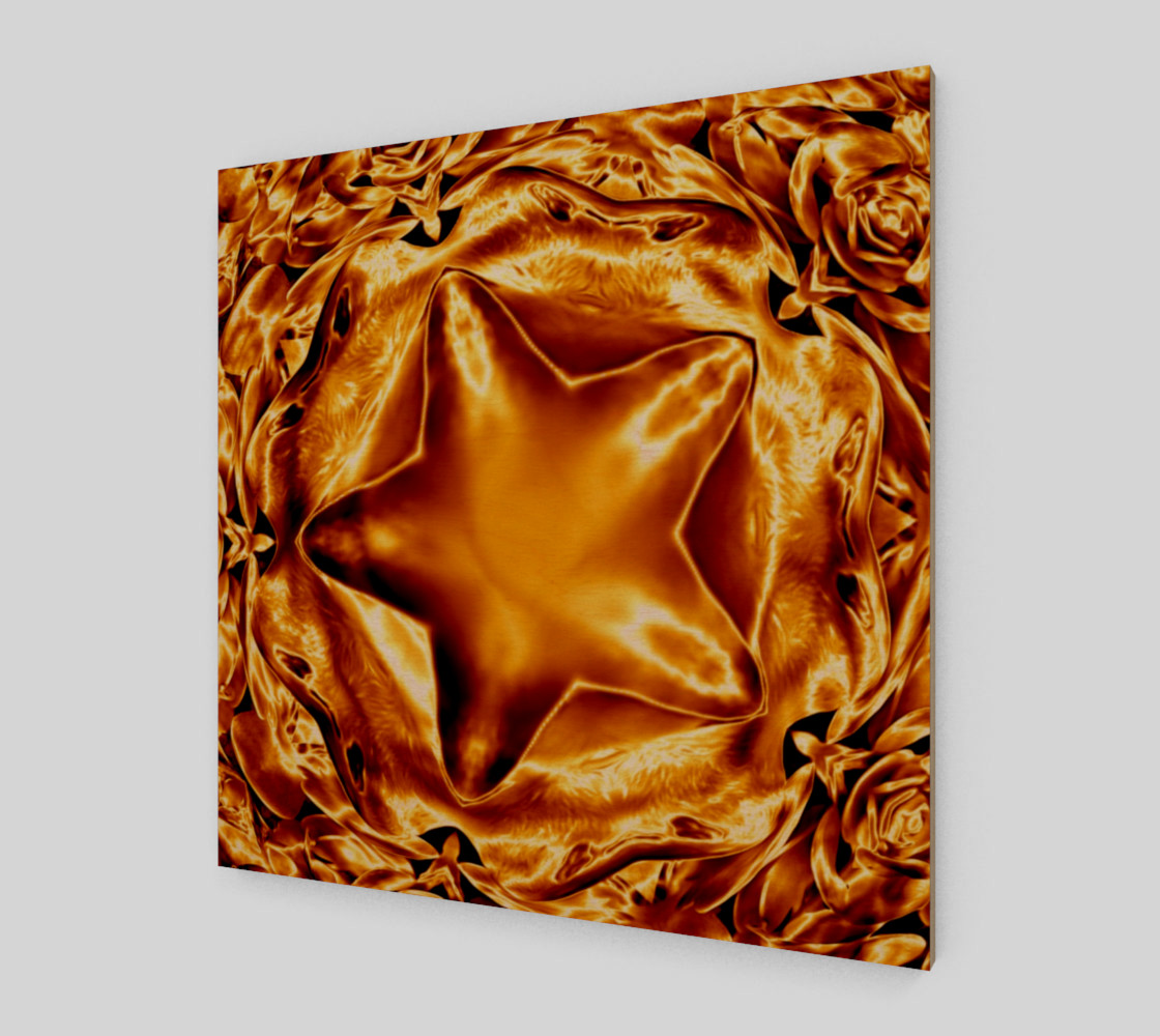 Elegant Shiny Copper Gold Star Wall Art preview #1