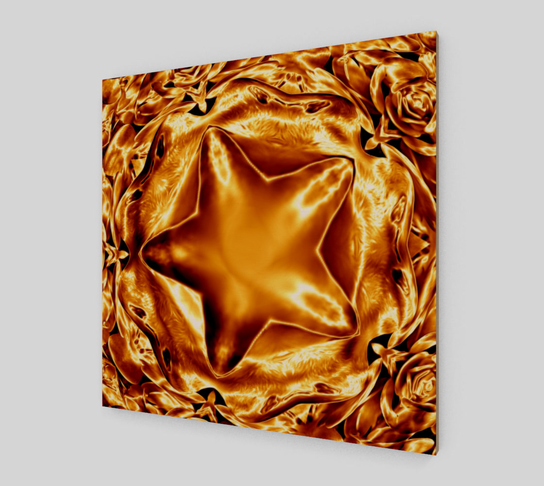 Elegant Shiny Copper Gold Star Wall Art preview #2
